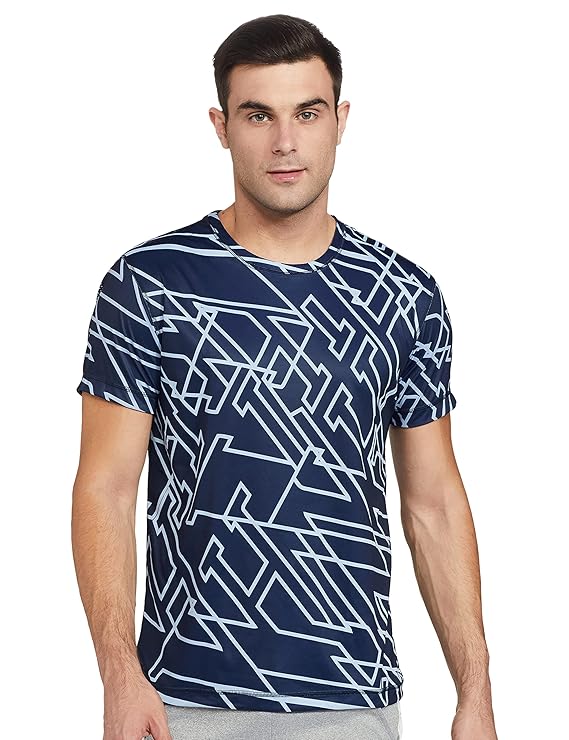 Van Heusen 61004  Men Performance Regular Fit T-Shirt - 100% Polyester - Swift Dry, Ultra Soft, Crew Neck