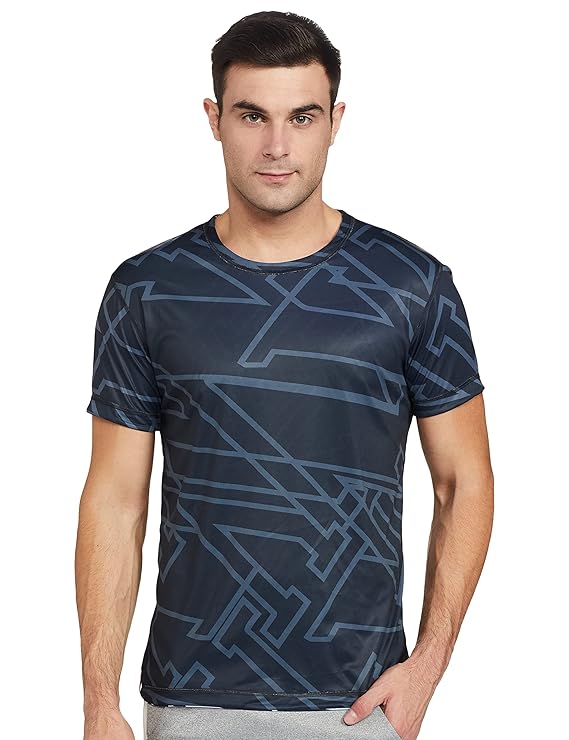 Van Heusen 61004  Men Performance Regular Fit T-Shirt - 100% Polyester - Swift Dry, Ultra Soft, Crew Neck