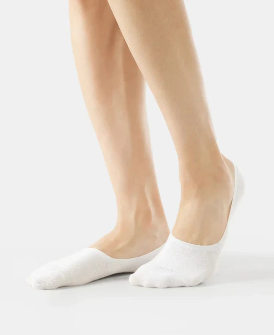 Jockey 7099 Compact Cotton Elastane Stretch No Show Socks with StayFresh Treatment-(Pack of 2)