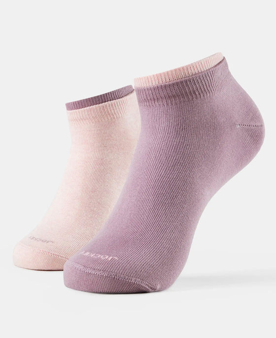 Jockey 7491 Women's Compact Cotton Stretch Solid Low Show Socks with StayFresh Treatment
