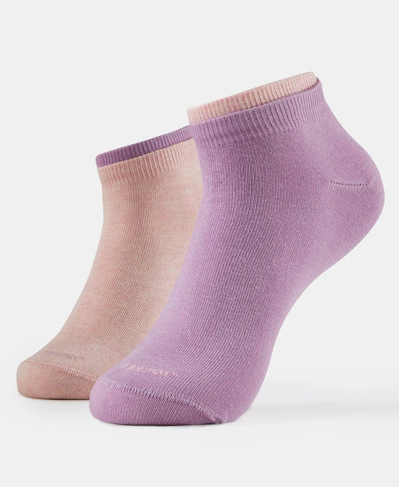 Jockey 7491 Women's Compact Cotton Stretch Solid Low Show Socks with StayFresh Treatment