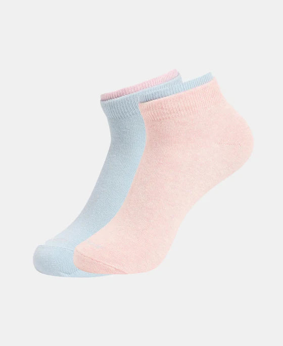 Jockey 7491 Women's Compact Cotton Stretch Solid Low Show Socks with StayFresh Treatment