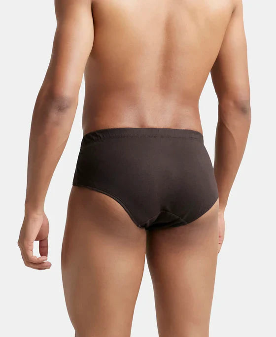 Jockey 8035 Men's Super Combed Cotton Solid Brief with Ultrasoft Concealed Waistband-(pack of 2)