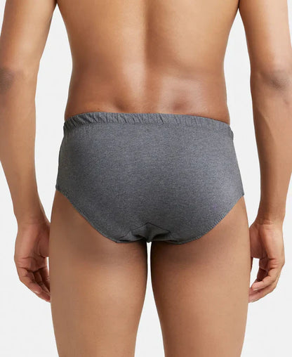 Jockey 8035 Men's Super Combed Cotton Solid Brief with Ultrasoft Concealed Waistband-(pack of 2)