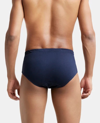 Jockey 8035 Men's Super Combed Cotton Solid Brief with Ultrasoft Concealed Waistband-(pack of 2)