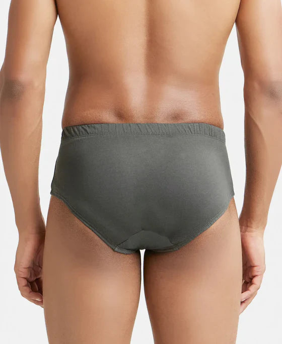 Jockey 8035 Men's Super Combed Cotton Solid Brief with Ultrasoft Concealed Waistband-(pack of 2)