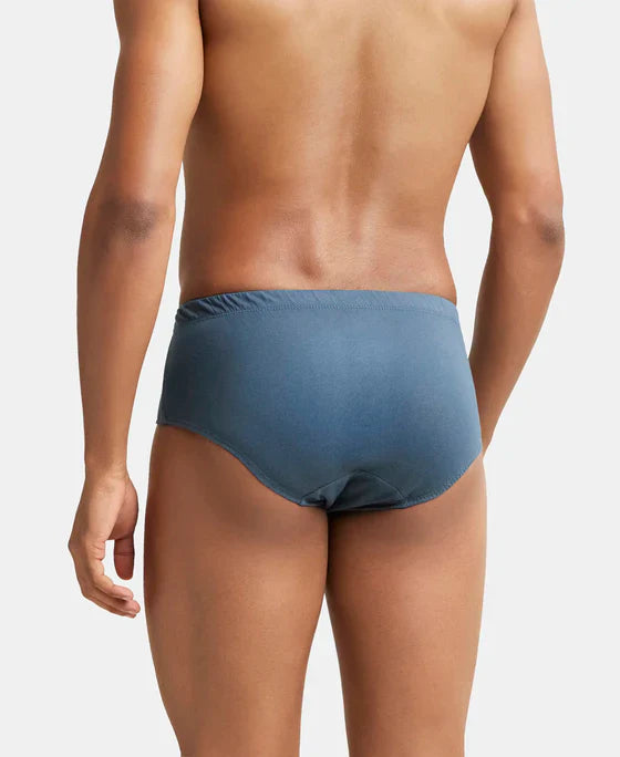 Jockey 8035 Men's Super Combed Cotton Solid Brief with Ultrasoft Concealed Waistband-(pack of 2)