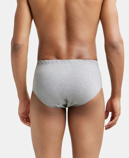 Jockey 8035 Men's Super Combed Cotton Solid Brief with Ultrasoft Concealed Waistband-(pack of 2)