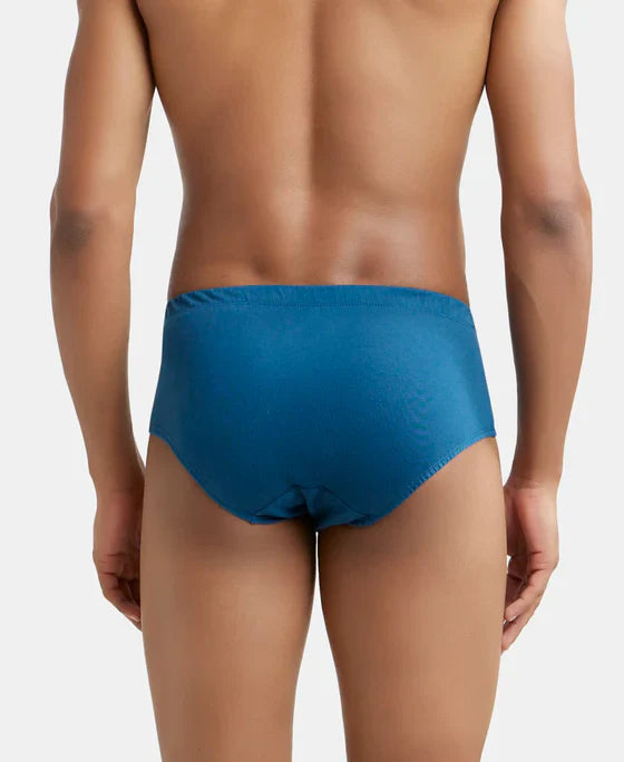 Jockey 8035 Men's Super Combed Cotton Solid Brief with Ultrasoft Concealed Waistband-(pack of 2)