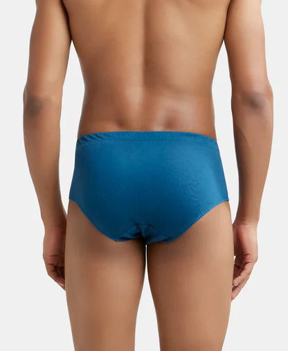 Jockey 8035 Men's Super Combed Cotton Solid Brief with Ultrasoft Concealed Waistband-(pack of 2)