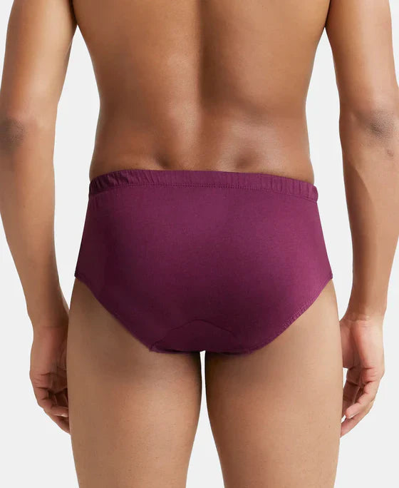 Jockey 8035 Men's Super Combed Cotton Solid Brief with Ultrasoft Concealed Waistband-(pack of 2)