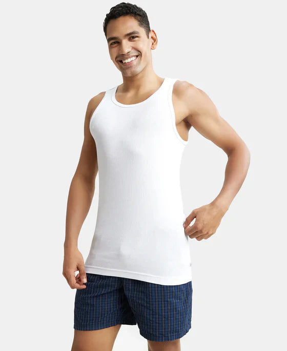 Jockey 8823 Men's Super Combed Cotton Rib Round Neck Sleeveless Vest