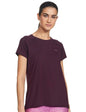 Van Heusen 88401 Women Proactive Regular Fit T-Shirt - Polyamide Elastane - Anti Bacterial, Round Neck, Quick Dry, Short Sleeve