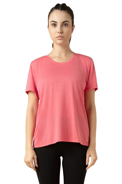 Van Heusen 88416 Women Solid Casual Round Neck T-shirt