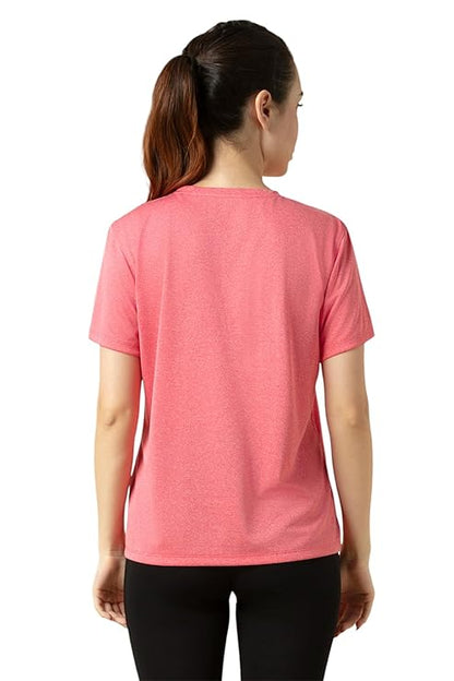 Van Heusen 88416 Women Solid Casual Round Neck T-shirt