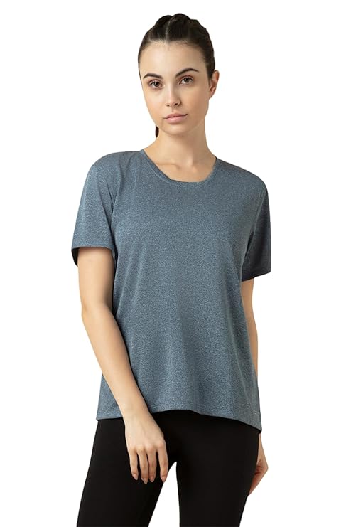 Van Heusen 88416 Women Solid Casual Round Neck T-shirt
