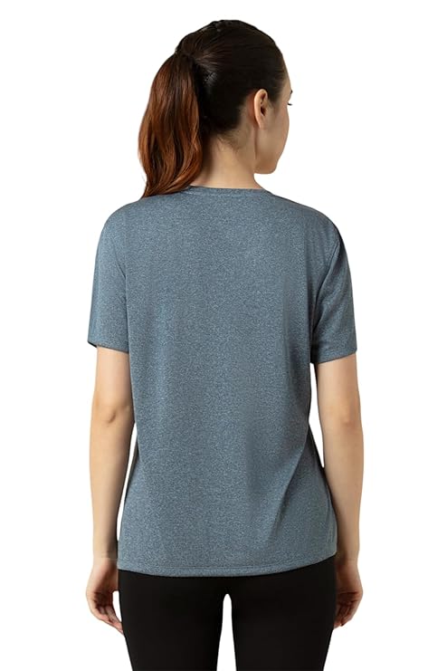 Van Heusen 88416 Women Solid Casual Round Neck T-shirt