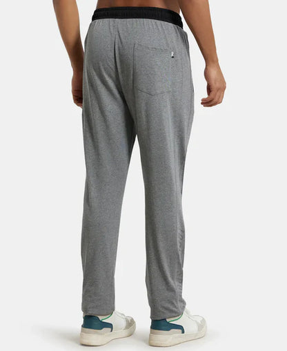 Jockey 9510 Men's Super Combed Cotton Rich Slim Fit Trackpants with Side Zipper Pockets