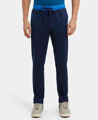 Jockey 9510 Men's Super Combed Cotton Rich Slim Fit Trackpants with Side Zipper Pockets