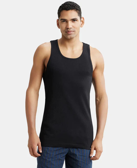 Jockey 9922 Men's Super Combed Cotton Rib Round Neck Racer Back Vest