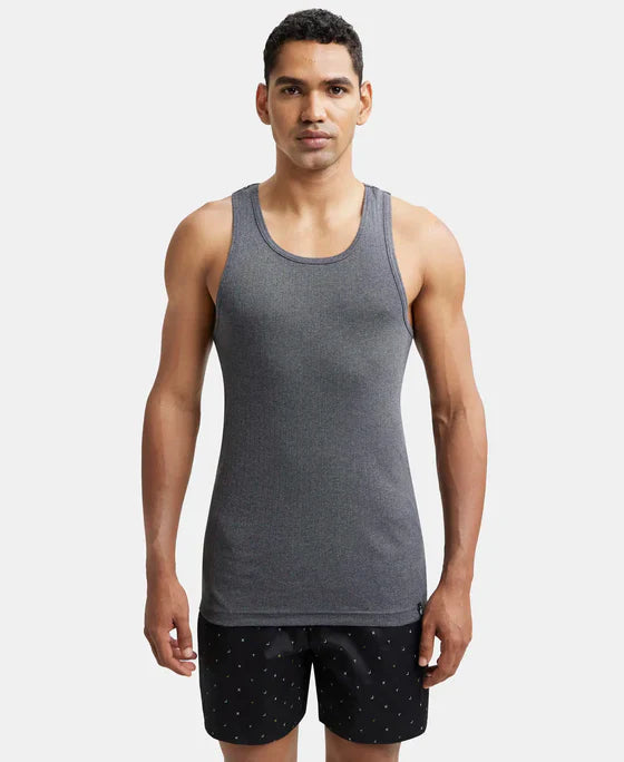 Jockey 9922 Men's Super Combed Cotton Rib Round Neck Racer Back Vest