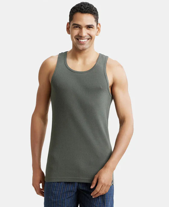 Jockey 9922 Men's Super Combed Cotton Rib Round Neck Racer Back Vest