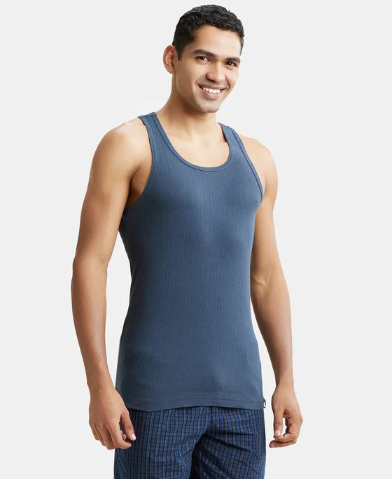 Jockey 9922 Men's Super Combed Cotton Rib Round Neck Racer Back Vest