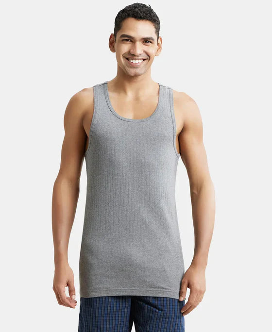 Jockey 9922 Men's Super Combed Cotton Rib Round Neck Racer Back Vest