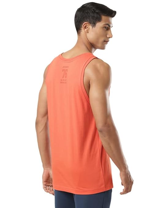 Jockey 9928 Men's Super Combed Cotton Rich Graphic Printed Low Neck Tank Top