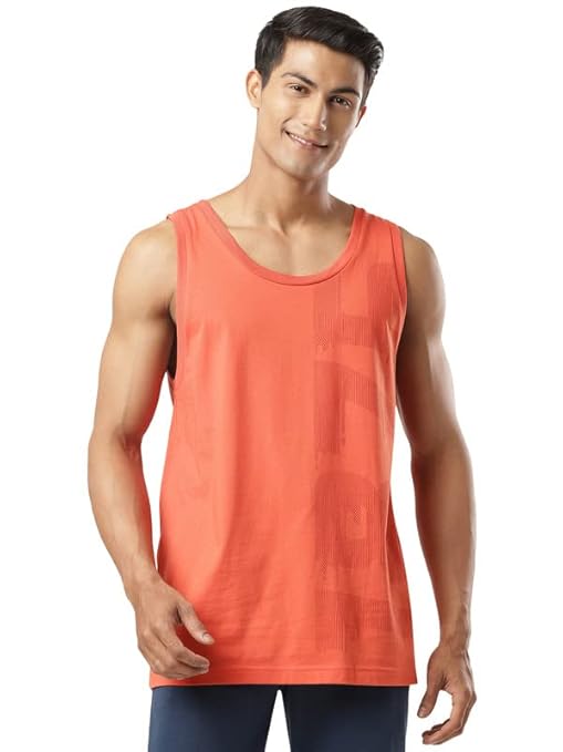 Jockey 9928 Men's Super Combed Cotton Rich Graphic Printed Low Neck Tank Top