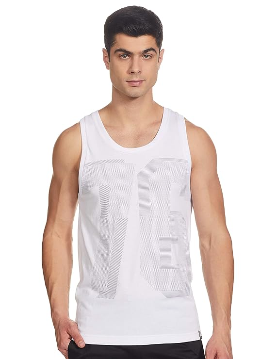 Jockey 9928 Men's Super Combed Cotton Rich Graphic Printed Low Neck Tank Top