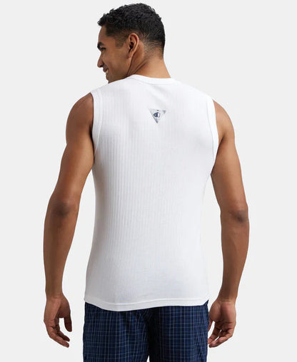 Jockey 9930 Men's Super Combed Cotton Rib Solid Round Neck Muscle Vest