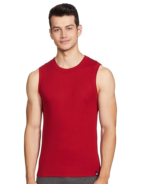 Jockey 9930 Men's Super Combed Cotton Rib Solid Round Neck Muscle Vest