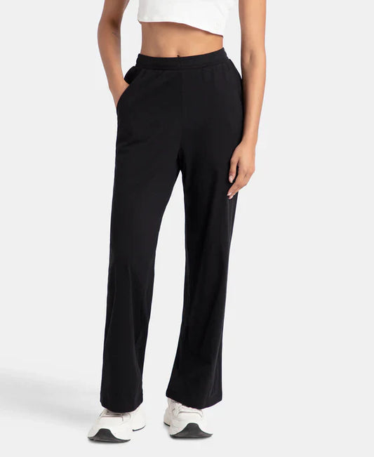 Jockey A158 Women's Super Combed Cotton Rich Straight Fit Wide Leg Pants