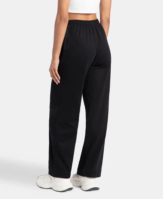 Jockey A158 Women's Super Combed Cotton Rich Straight Fit Wide Leg Pants