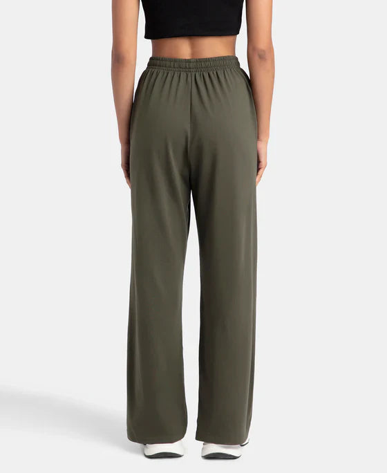 Jockey A158 Women's Super Combed Cotton Rich Straight Fit Wide Leg Pants