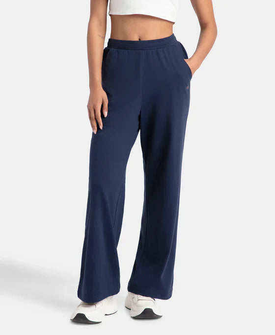 Jockey A158 Women's Super Combed Cotton Rich Straight Fit Wide Leg Pants
