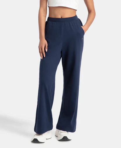 Jockey A158 Women's Super Combed Cotton Rich Straight Fit Wide Leg Pants