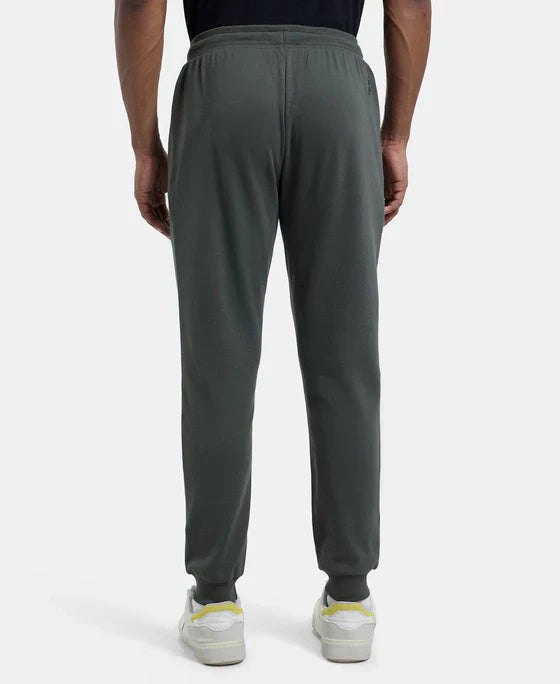 Jockey AM02 Men's Super Combed Cotton Rich Slim Fit Jogger with Zipper Pockets