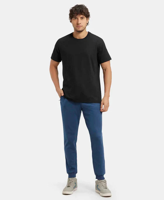 Jockey AM02 Men's Super Combed Cotton Rich Slim Fit Jogger with Zipper Pockets