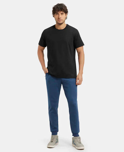 Jockey AM02 Men's Super Combed Cotton Rich Slim Fit Jogger with Zipper Pockets