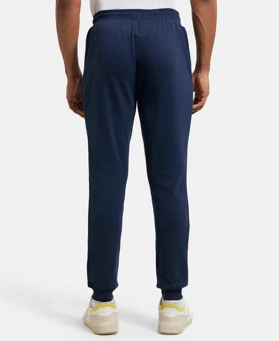 Jockey AM02 Men's Super Combed Cotton Rich Slim Fit Jogger with Zipper Pockets