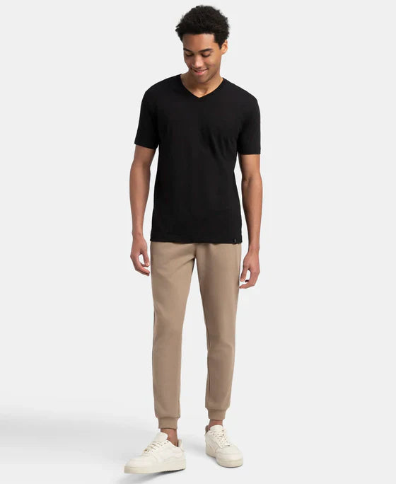 Jockey AM05 Men's Super Combed Cotton Rich Pique Fabric Slim Fit Jogger with Zipper Pockets