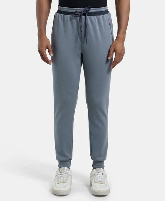 Jockey AM05 Men's Super Combed Cotton Rich Pique Fabric Slim Fit Jogger with Zipper Pockets