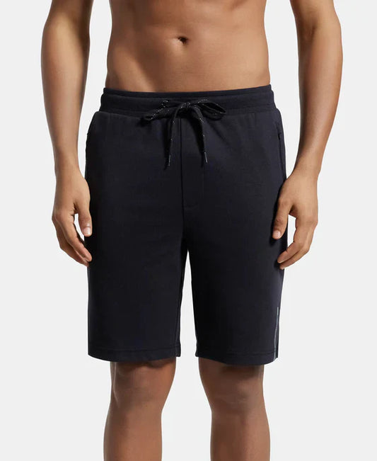 Jockey AM14 Men's Super Combed Cotton Rich Straight Fit Shorts with Zipper Pockets