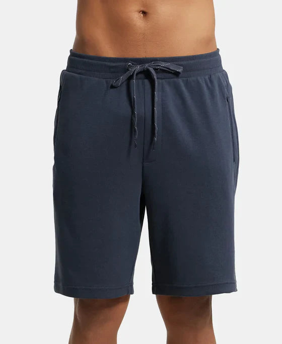 Jockey AM14 Men's Super Combed Cotton Rich Straight Fit Shorts with Zipper Pockets