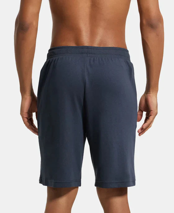 Jockey AM14 Men's Super Combed Cotton Rich Straight Fit Shorts with Zipper Pockets