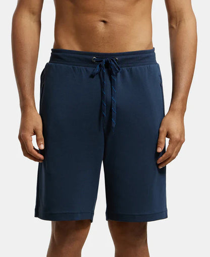 Jockey AM14 Men's Super Combed Cotton Rich Straight Fit Shorts with Zipper Pockets