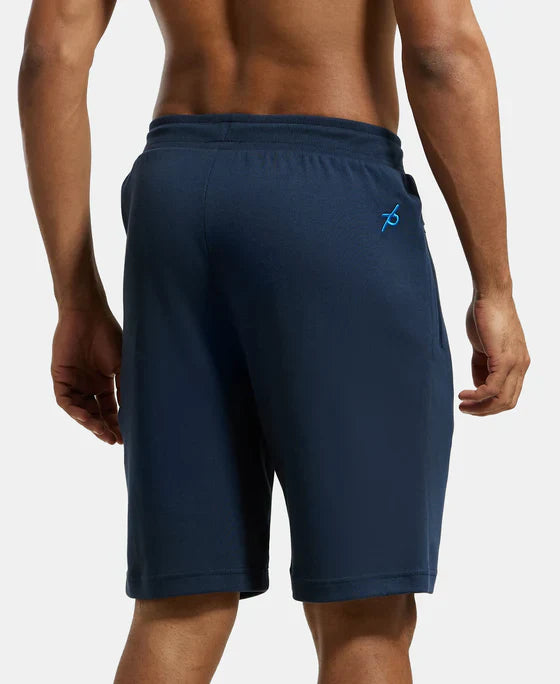 Jockey AM14 Men's Super Combed Cotton Rich Straight Fit Shorts with Zipper Pockets