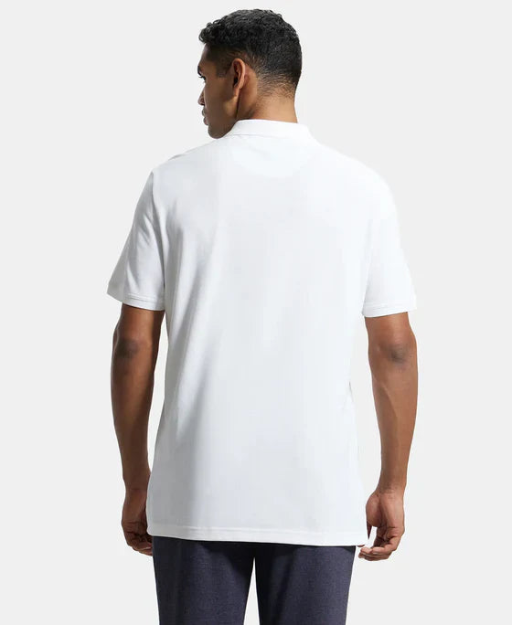 Jockey AM35 Men's Super Combed Cotton Rich Pique Fabric Solid Half Sleeve Polo T-Shirt